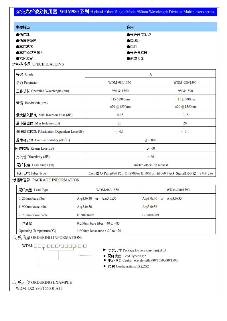 杂交光纤波分复用器 WDM980系列.jpg